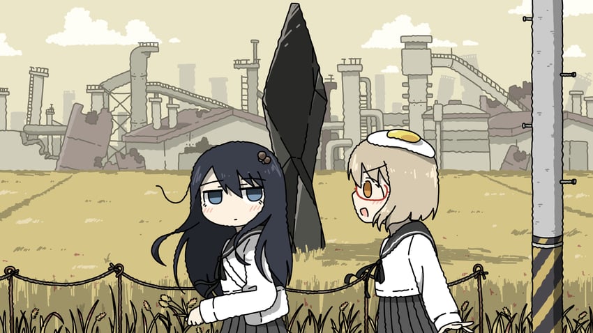 tsukishima shijima and yamashita majime (shimeji simulation) drawn by emesan_desu