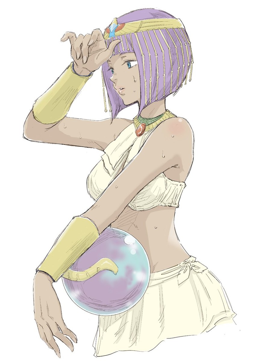 menat (street fighter and 1 more) drawn by coelacanth_(gyotaku)