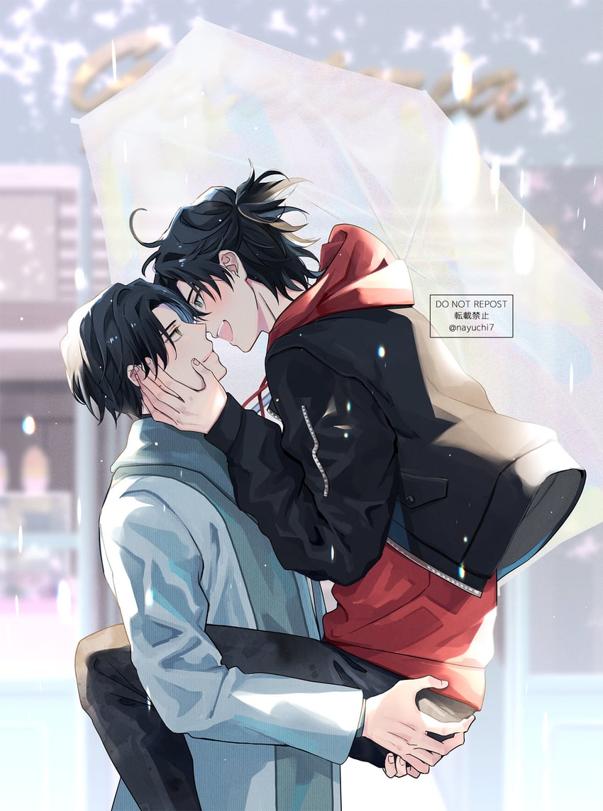 wei wuxian and lan wangji (modao zushi) drawn by natttume