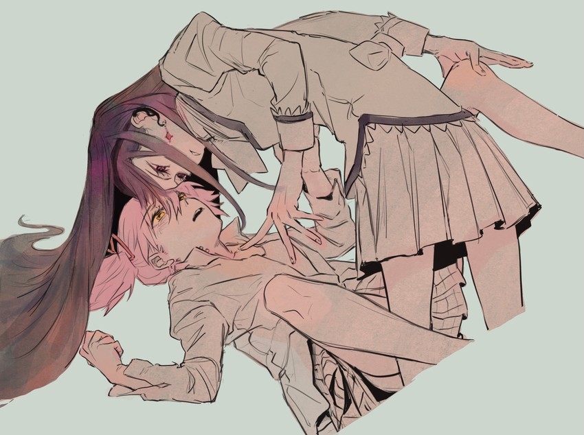 akemi homura and kaname madoka (mahou shoujo madoka magica and 1 more) drawn by koyomania