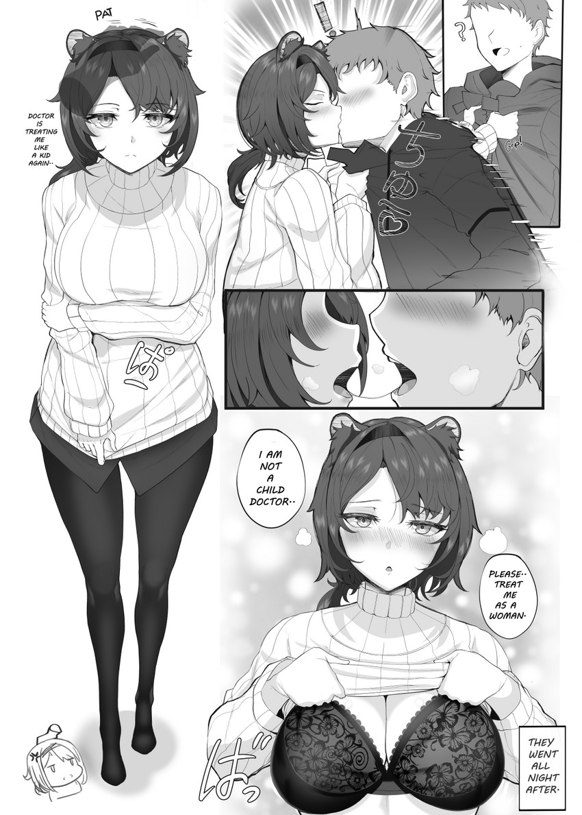 doctor, male doctor, and absinthe (arknights) drawn by chiyo_goya