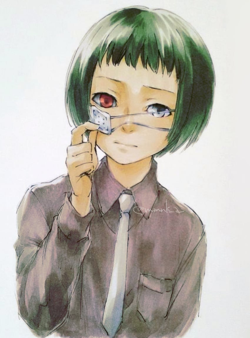 mutsuki tooru (tokyo ghoul and 1 more) drawn by akari-mmnk