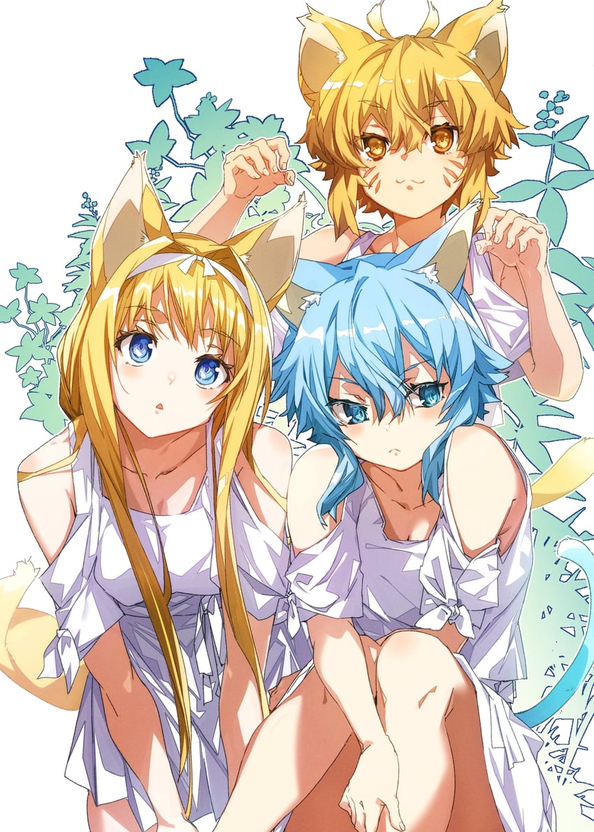 sinon, alice zuberg, and argo the rat (sword art online and 1 more) drawn by yoru_kiri