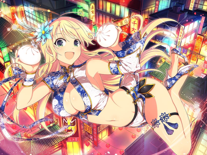 katsuragi (senran kagura and 2 more) drawn by yaegashi_nan