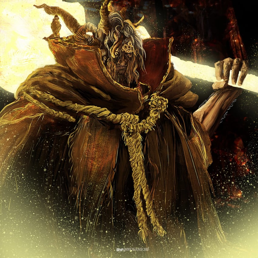 morgott the omen king and margit the fell omen (elden ring) drawn by 00osamio00