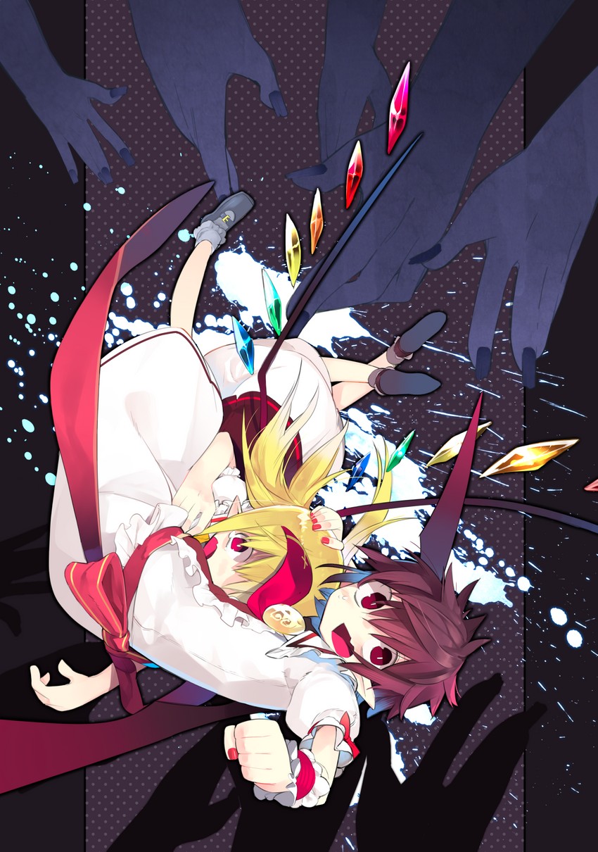 remilia scarlet and flandre scarlet (touhou) drawn by akimaki_yuu