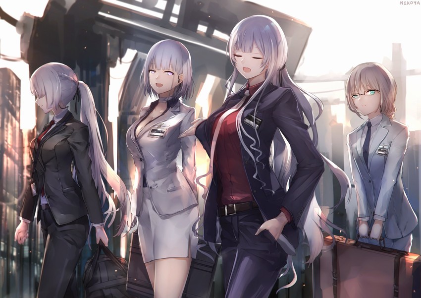 ak-12, rpk-16, an-94, and ak-15 (girls' frontline) drawn by nekoya_(liu)