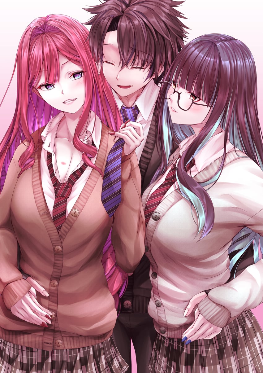 fujimaru ritsuka, baobhan sith, and tenochtitlan (fate and 1 more) drawn by growthdoll