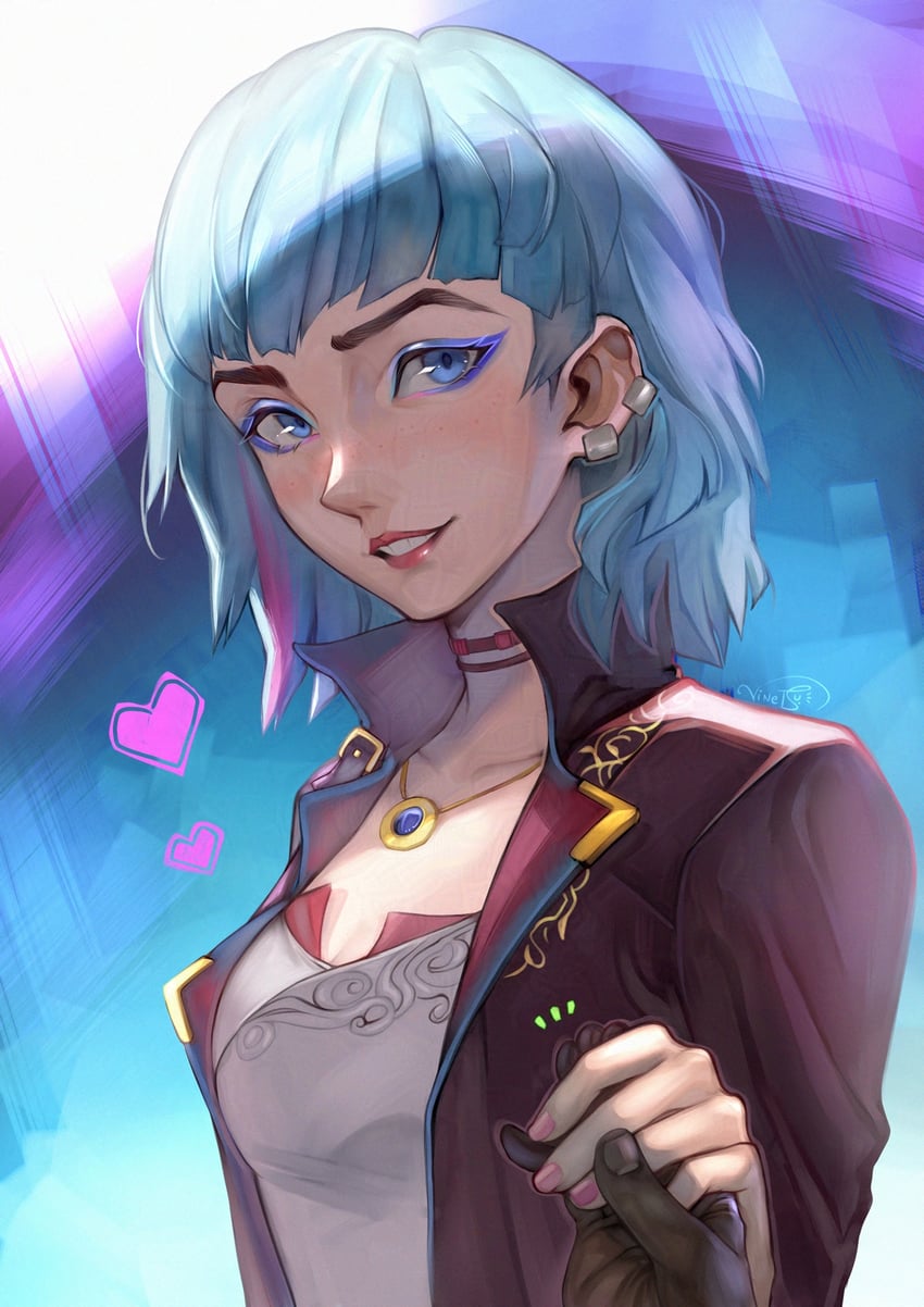 jinx, ekko, and powder (league of legends and 1 more) drawn by vinetsu