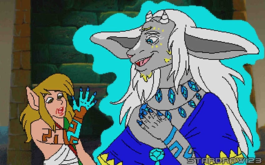 link and rauru (the legend of zelda and 2 more) drawn by stardraw123