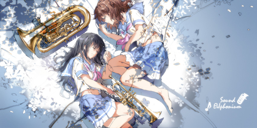 oumae kumiko and kousaka reina (hibike! euphonium) drawn by stu_dts