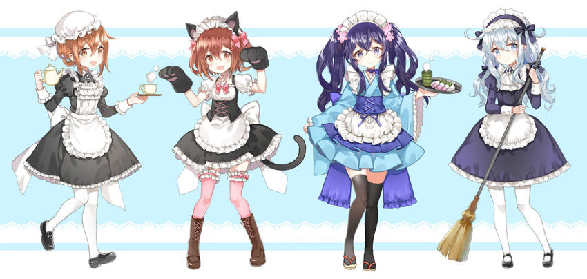hibiki, inazuma, ikazuchi, and akatsuki (kantai collection) drawn by shiosoda