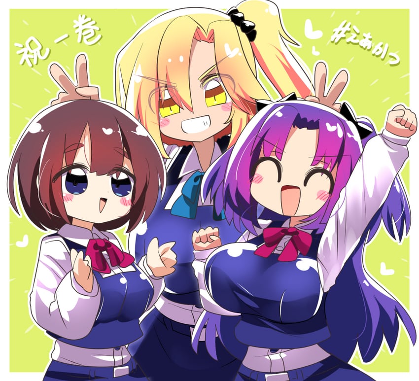 nike, inori, and kizuna (mumei eshi kara no e aka katsudouki) drawn by lets0020