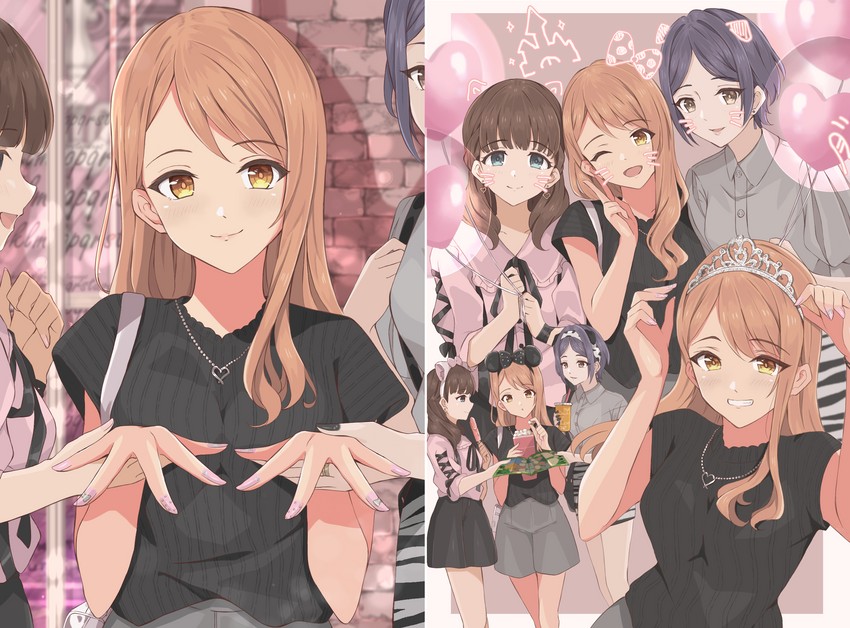 hayami kanade, hojo karen, and sakuma mayu (idolmaster and 1 more) drawn by duffy