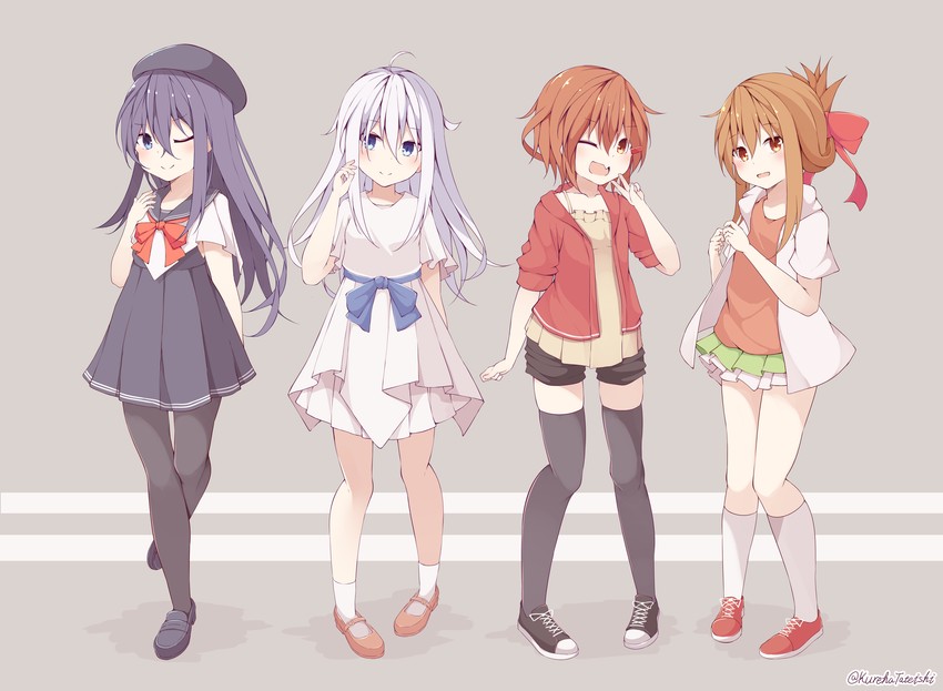 hibiki, inazuma, ikazuchi, and akatsuki (kantai collection) drawn by tateishi_kureha