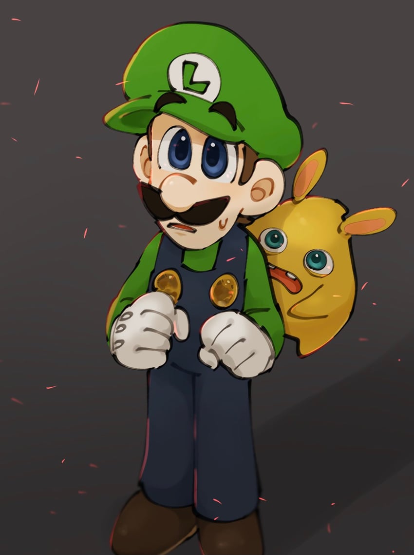 luigi and rabbid luma (mario and 2 more) drawn by mimimi_(mimimim9999)