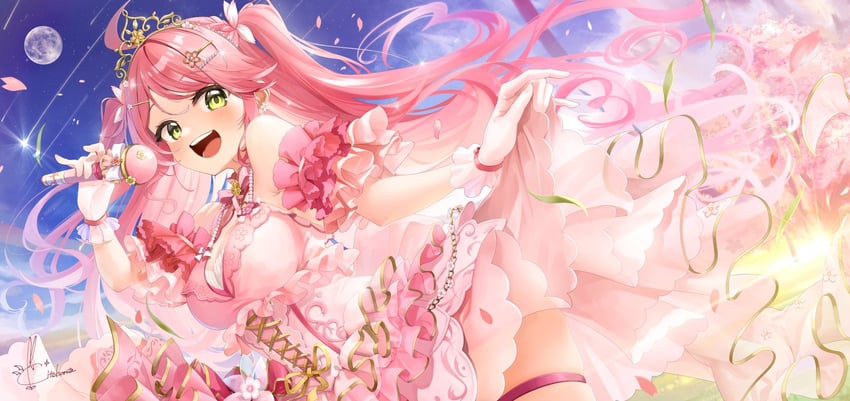 sakura miko (hololive) drawn by kito_koruta and koruta_(nekoimo)