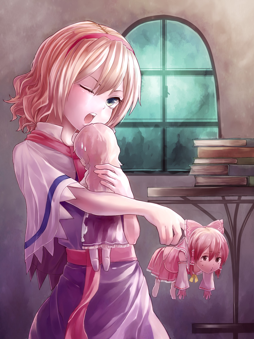 hakurei reimu, kirisame marisa, and alice margatroid (touhou) drawn by tauta_(meshia8787)