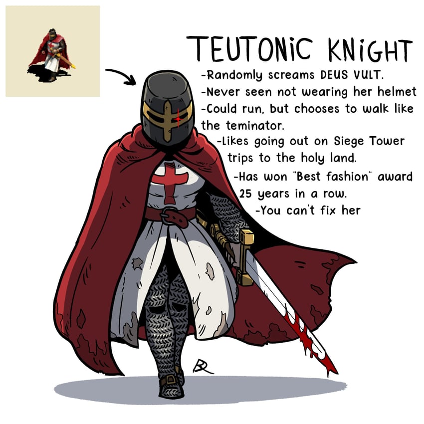 teutonic knight (age of empires and 1 more) drawn by kabewski