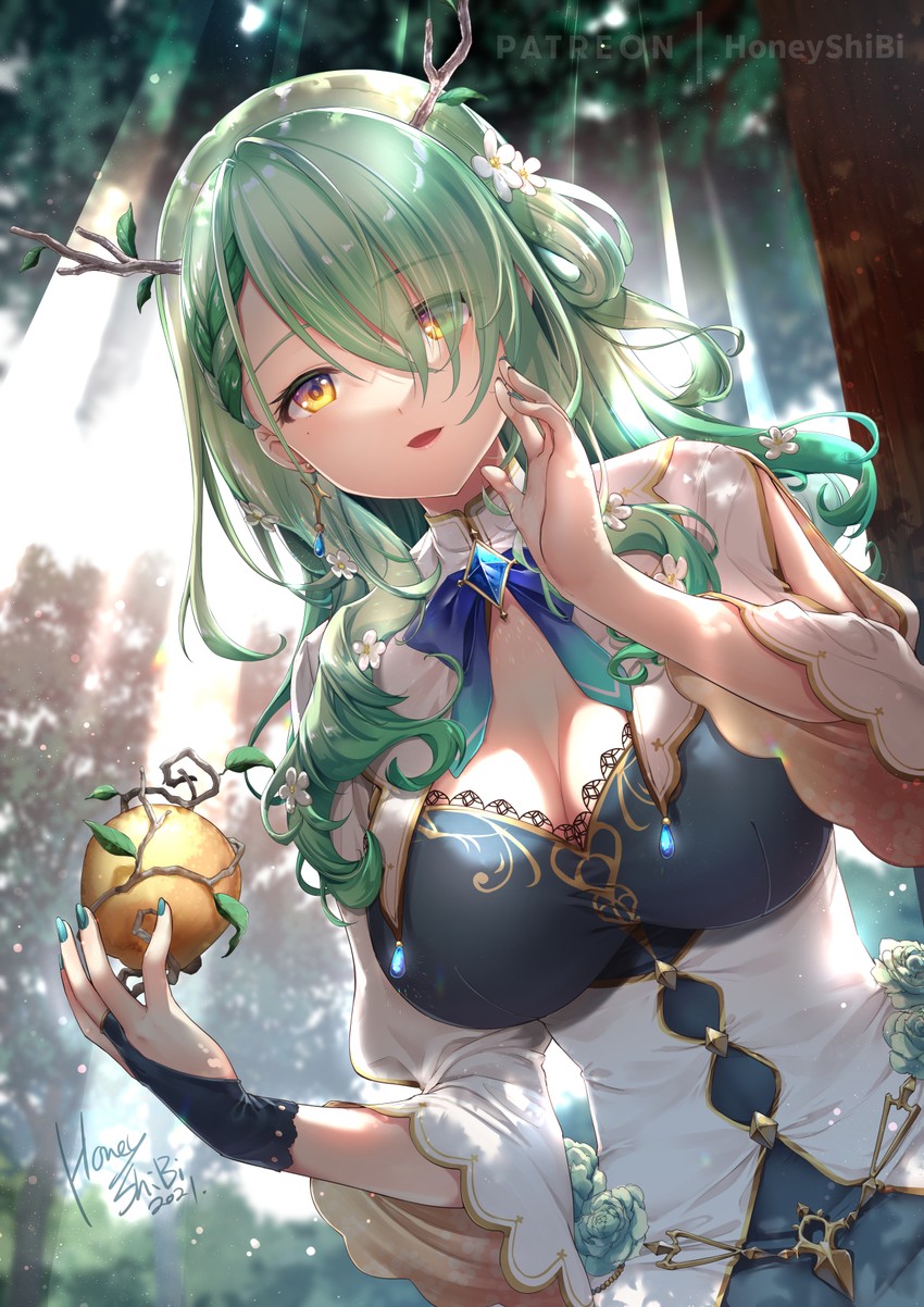ceres fauna (hololive and 1 more) drawn by shibi