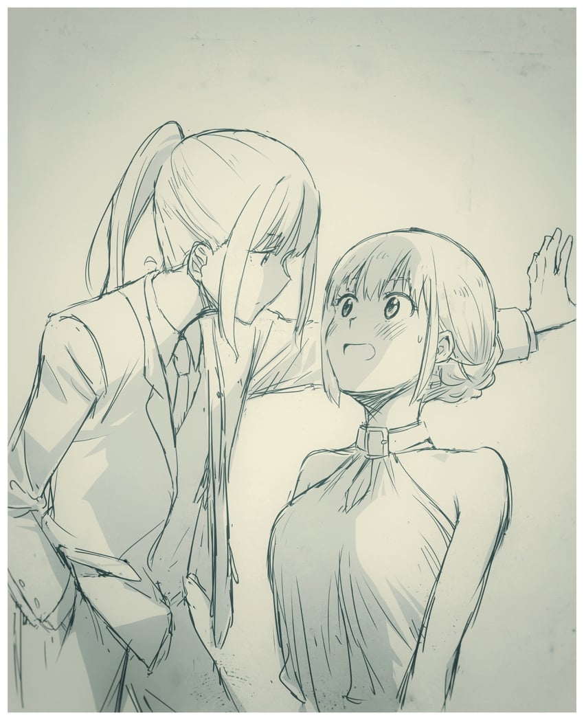 nishikigi chisato and inoue takina (lycoris recoil) drawn by jo_er