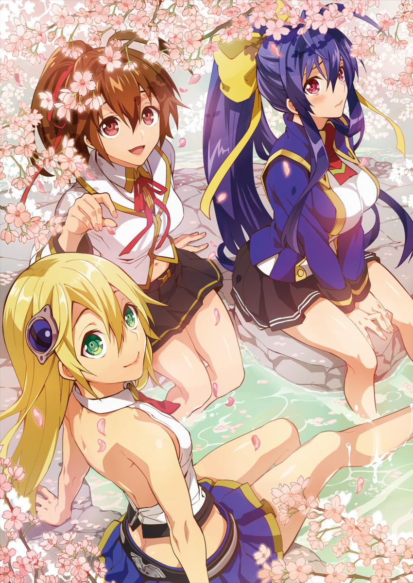 noel vermillion, mai natsume, and celica a. mercury (blazblue and 2 more) drawn by sumeshi_(ambivalince)