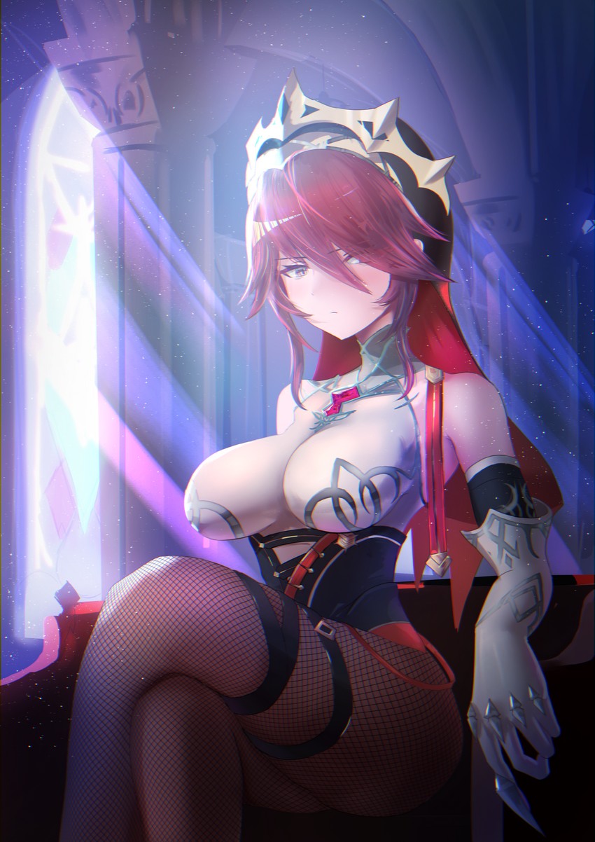 rosaria (genshin impact) drawn by velceed