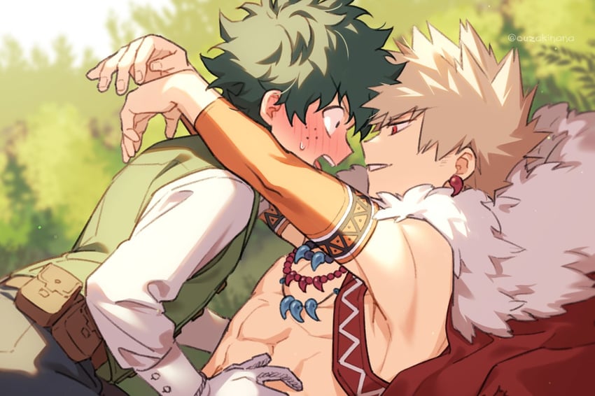 midoriya izuku and bakugou katsuki (boku no hero academia) drawn by 07-06