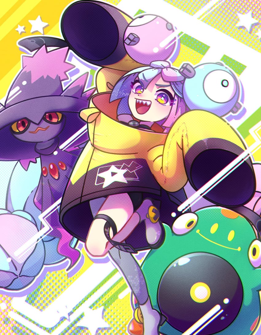 iono, mismagius, and bellibolt (pokemon and 1 more) drawn by 064mn