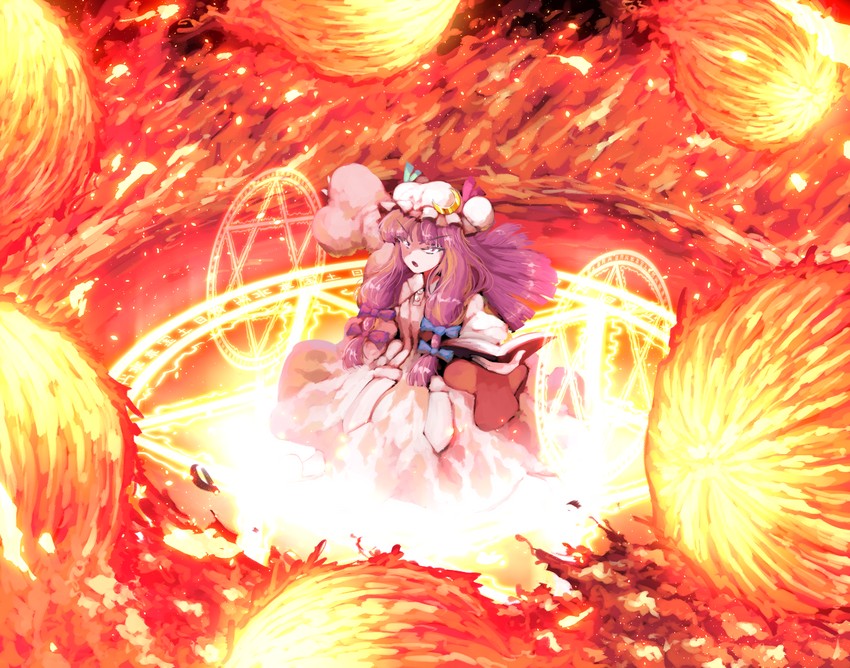 patchouli knowledge (touhou and 1 more) drawn by sunnysideup