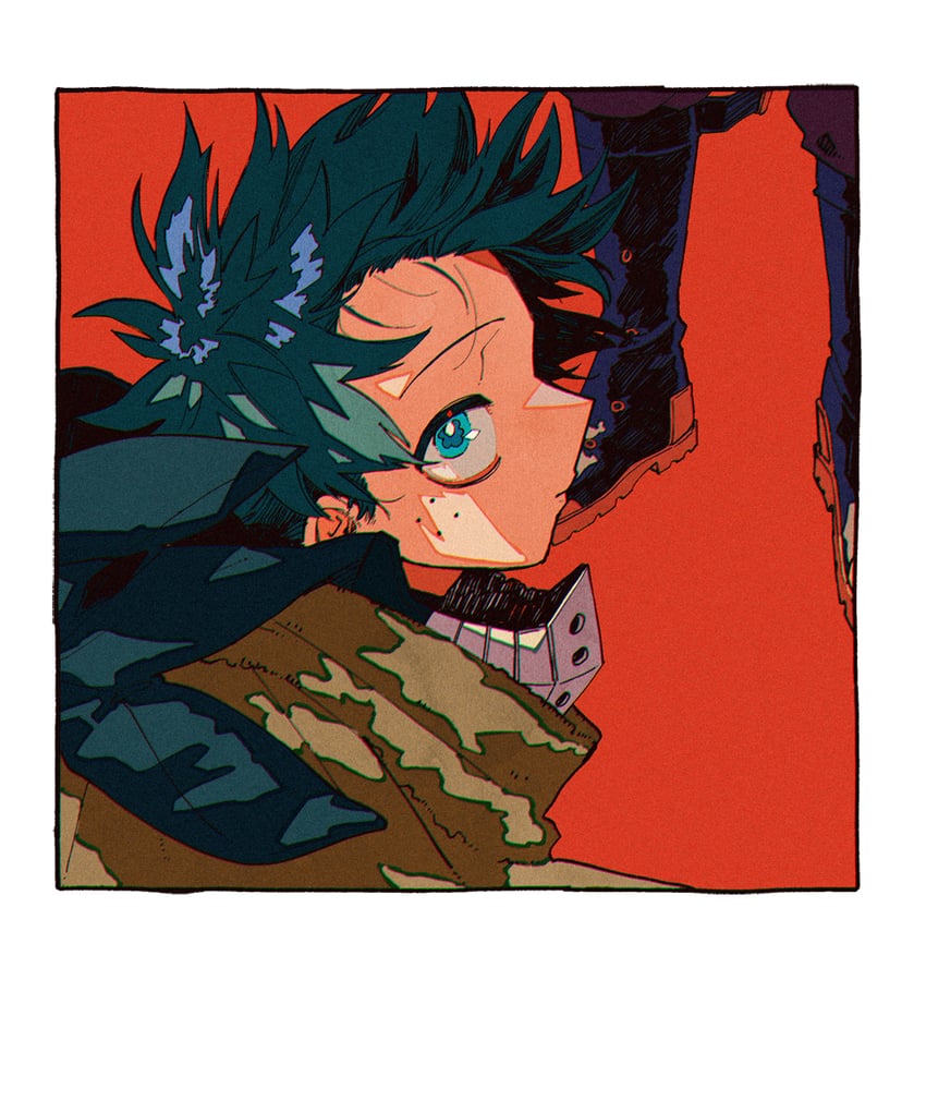 midoriya izuku and bakugou katsuki (boku no hero academia) drawn by souko_(floyd)