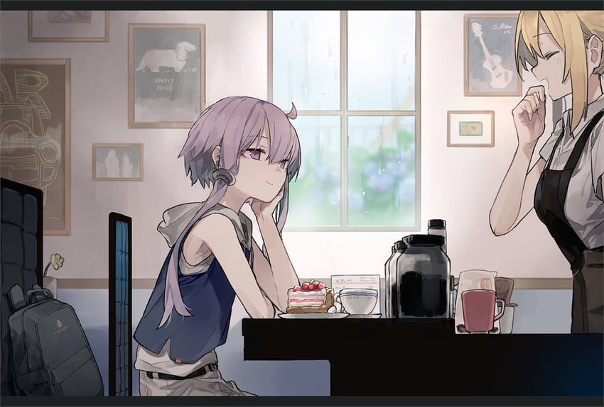 yuzuki yukari and tsurumaki maki (vocaloid and 1 more) drawn by hitogome