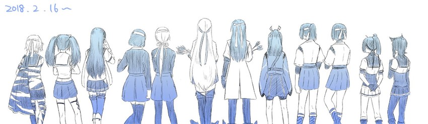 zuikaku, shoukaku, ooyodo, zuihou, hyuuga, and 15 more (kantai collection) drawn by sebas_murasaki
