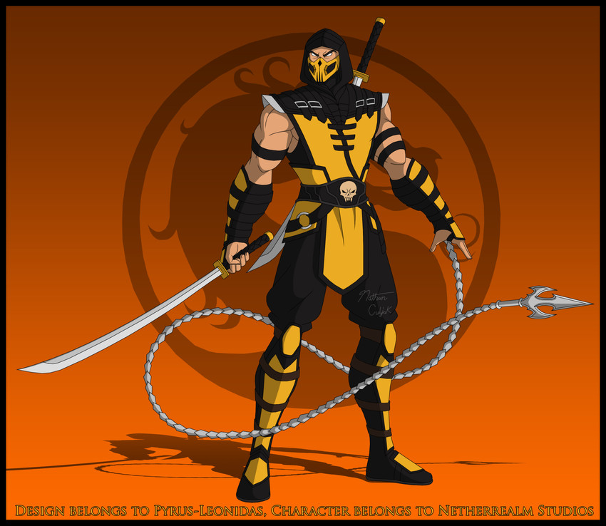 scorpion and hanzo hasashi (mortal kombat and 1 more) drawn by pyrus-leonidas