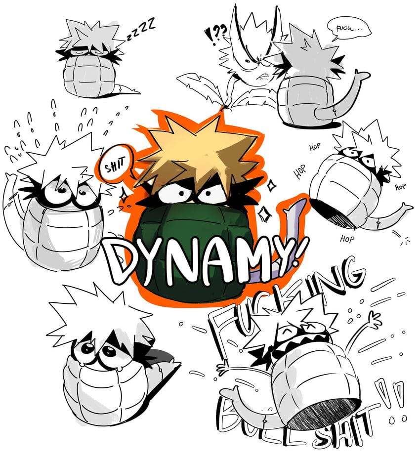 bakugou katsuki and dynamy (boku no hero academia) drawn by yshean3