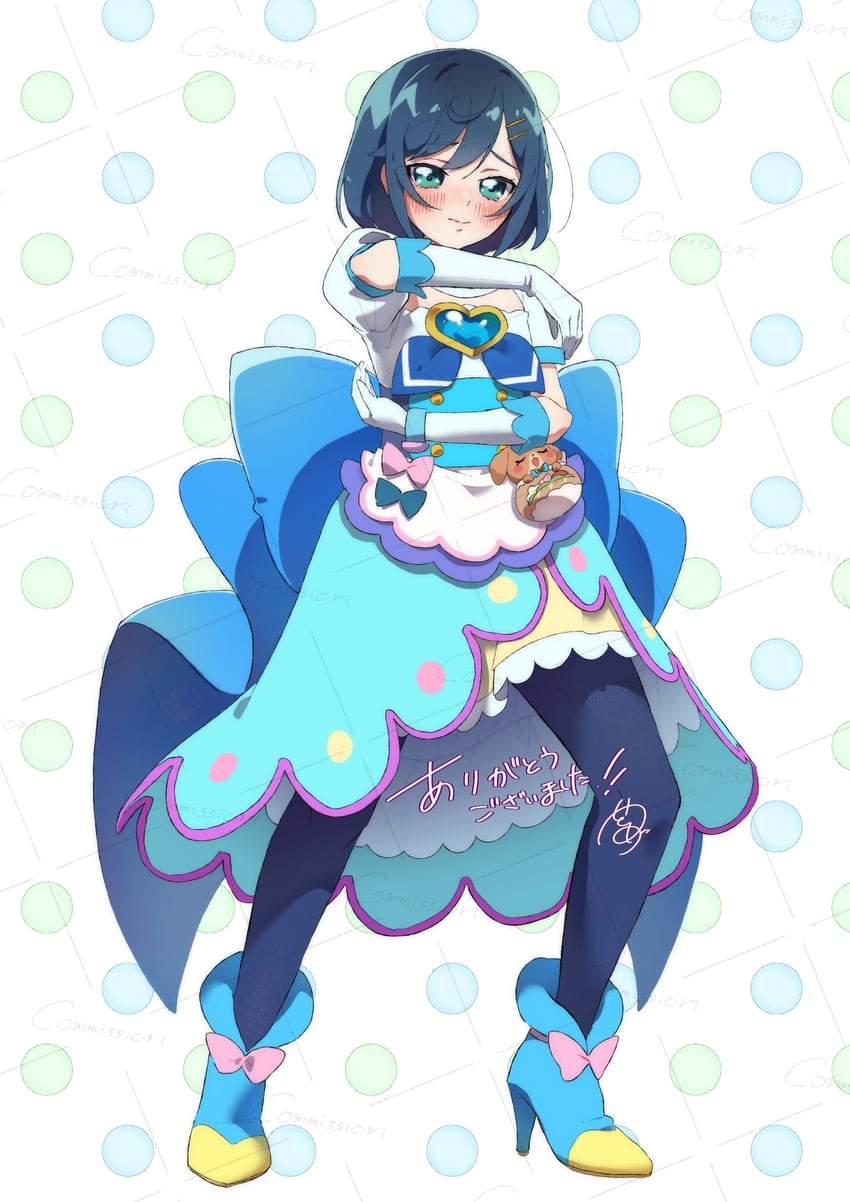 fuwa kokone, pam-pam, and cure spicy (precure and 1 more) drawn by ya_togi_86