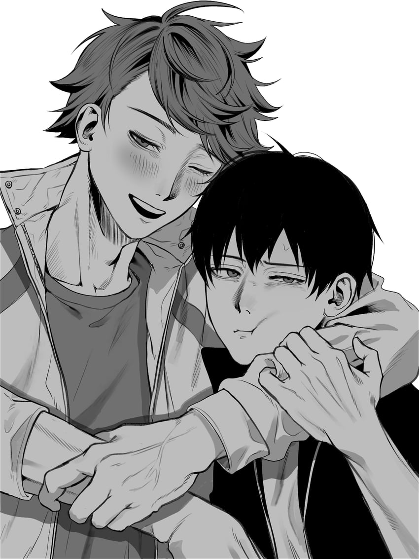 kageyama tobio and oikawa tooru (haikyuu!!) drawn by kna1o
