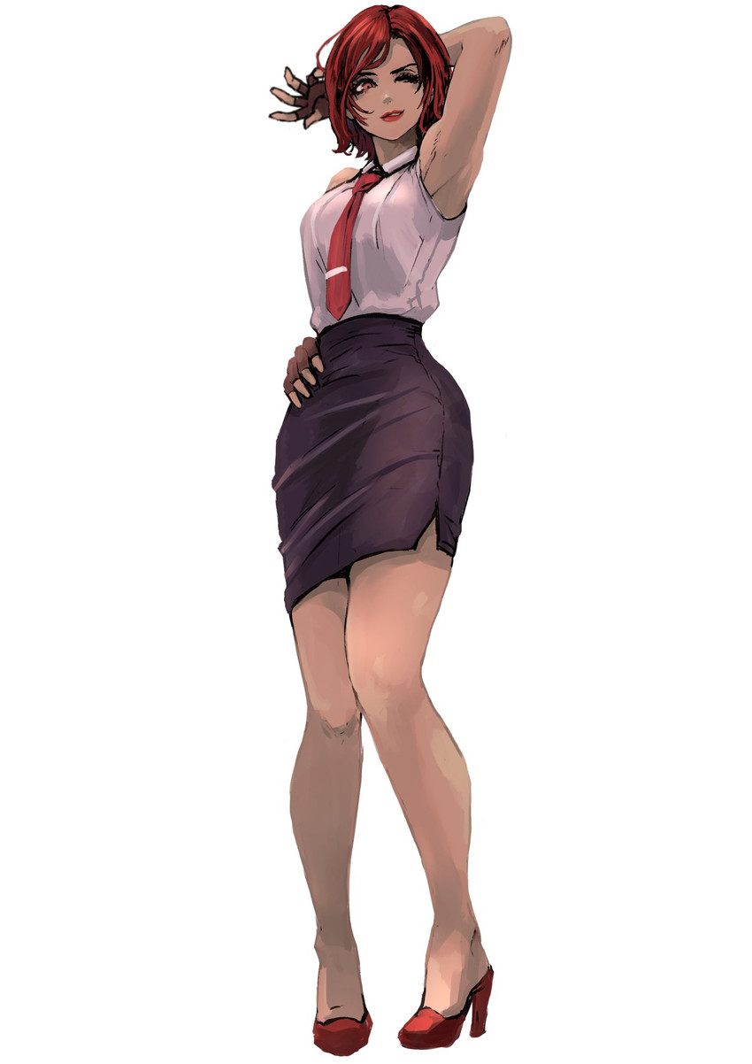 vanessa (the king of fighters and 1 more) drawn by 6maker