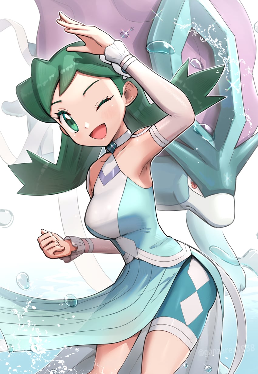 kris and suicune (pokemon and 1 more) drawn by gonzarez