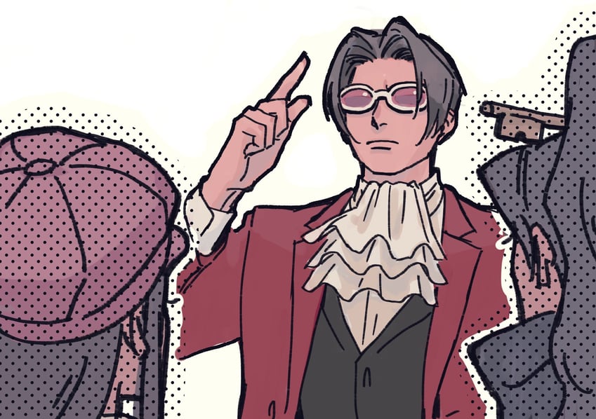 miles edgeworth, ema skye, and kay faraday (ace attorney and 1 more) drawn by wwwsumiso