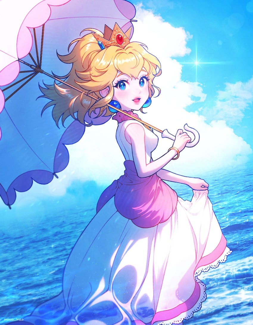 princess peach (mario and 1 more) drawn by mong_(mong_milo)