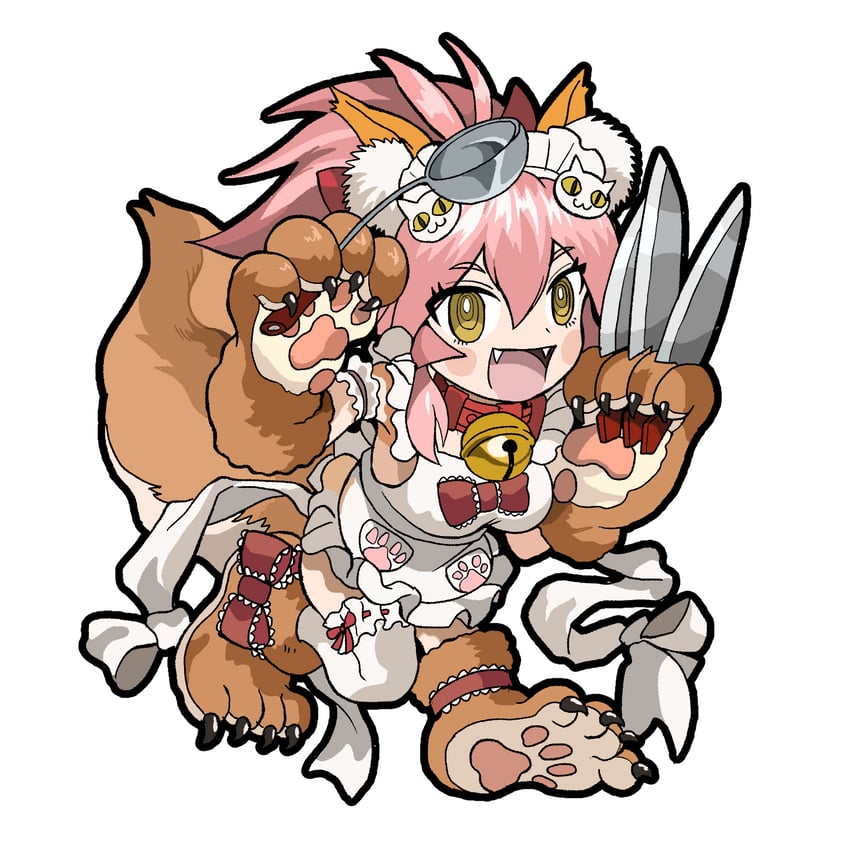 tamamo and tamamo cat (fate and 1 more) drawn by kusama_takato