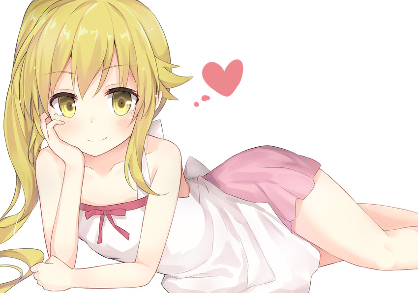 oshino shinobu (monogatari and 1 more) drawn by huwari_(dnwls3010)