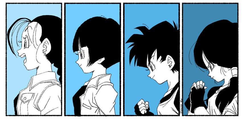videl (dragon ball and 2 more) drawn by fenyon