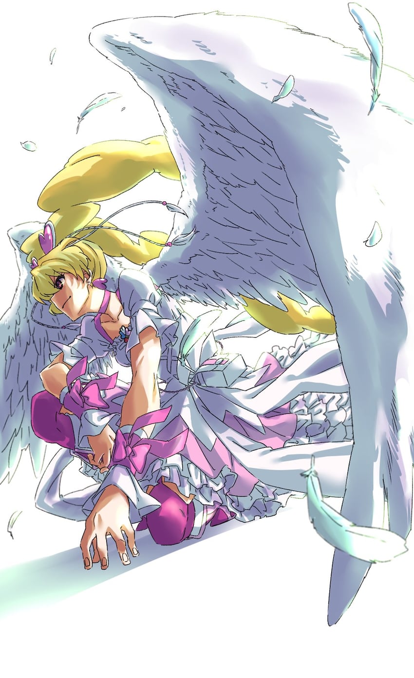 momozono love and cure peach (precure and 1 more) drawn by 0ekqk1