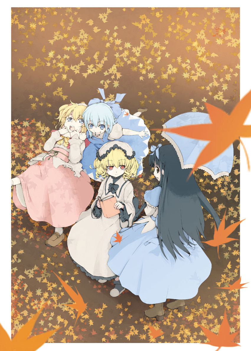 cirno, star sapphire, luna child, and sunny milk (touhou and 1 more) drawn by momo_(higanbana_and_girl)