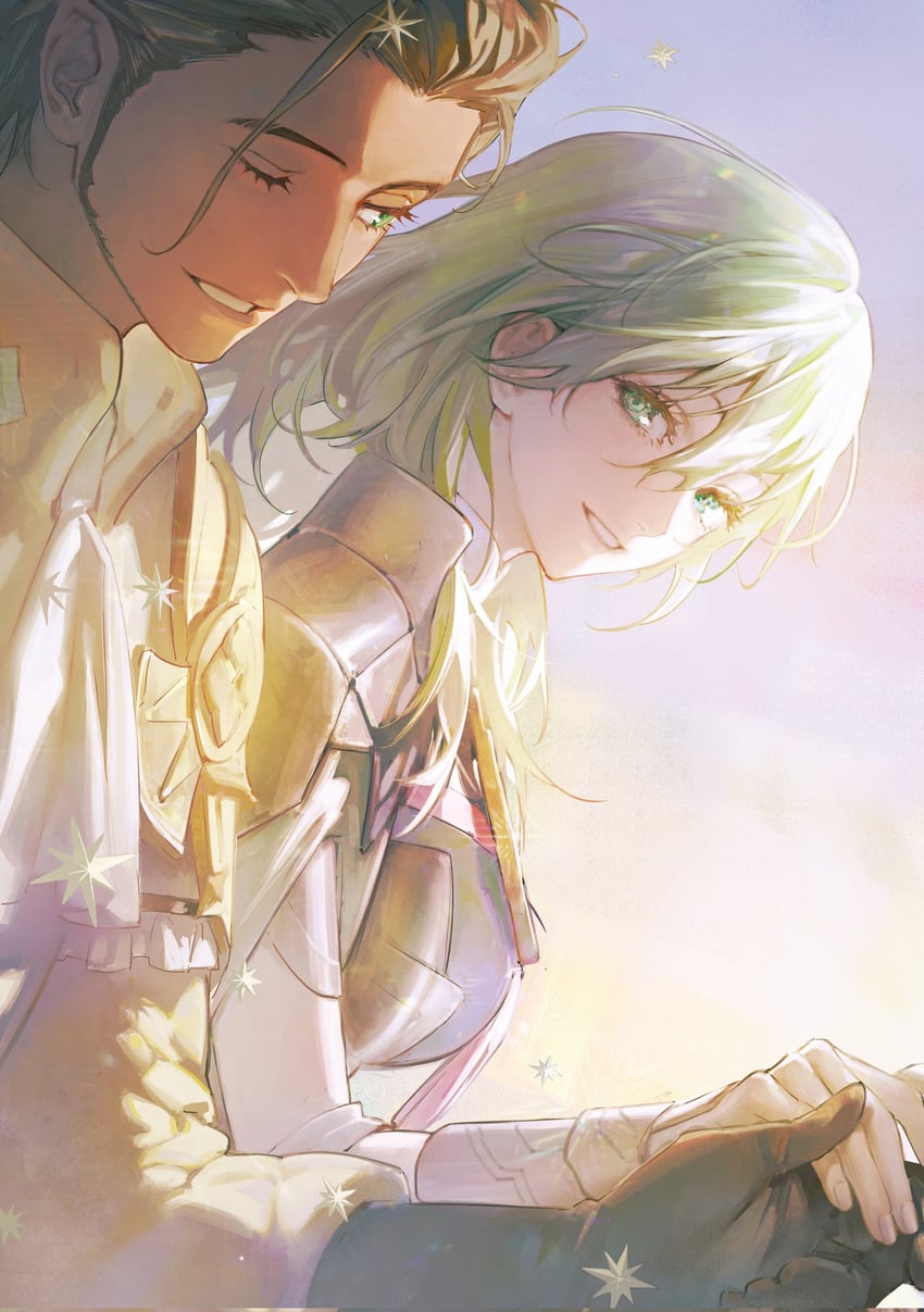 claude von riegan and female byleth (fire emblem and 1 more) drawn by kkia