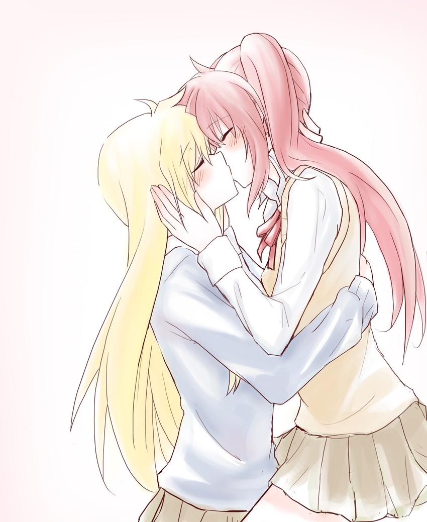 fate testarossa and takamachi nanoha (lyrical nanoha and 1 more) drawn by jukoto