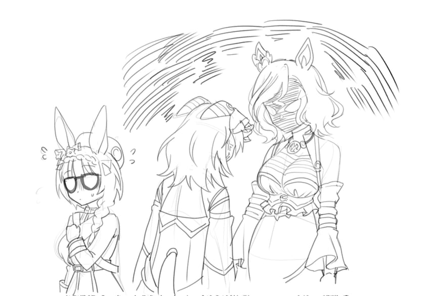 hishi miracle, zenno rob roy, and tap dance city (umamusume) drawn by fukuro_(maruaru00)