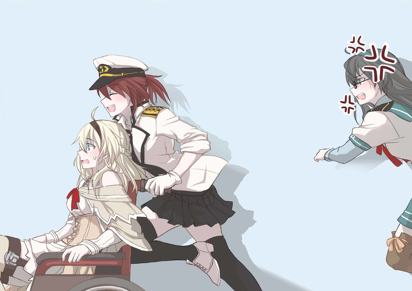 ooyodo, female admiral, and warspite (kantai collection) drawn by pin.s